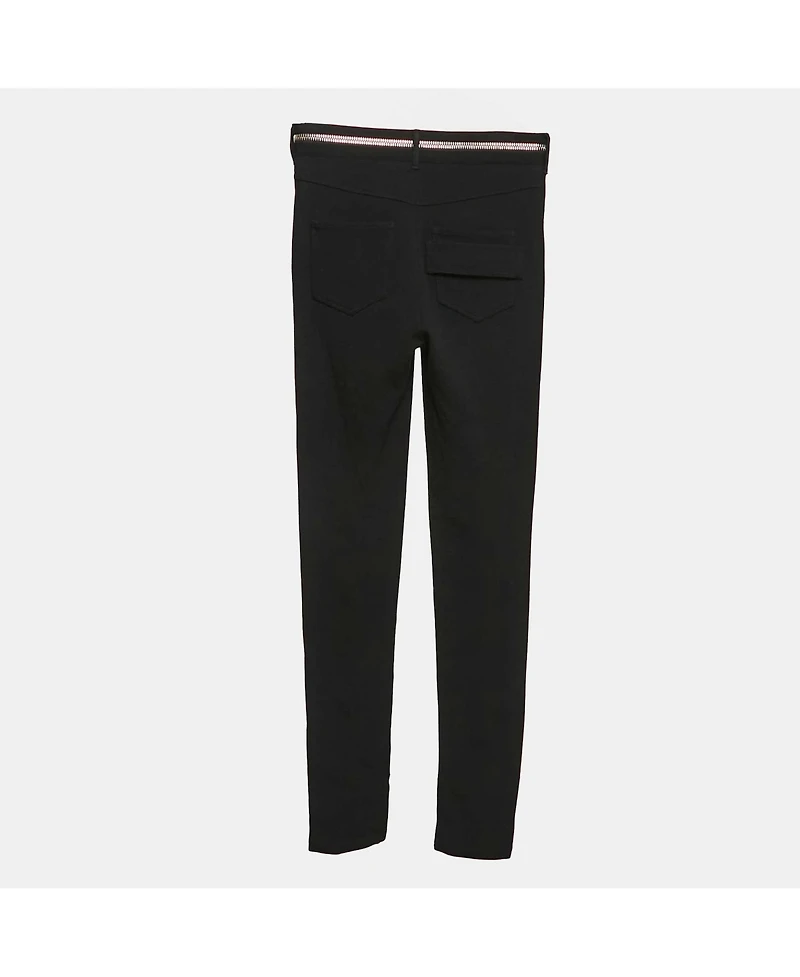 Pre-Owned Givenchy Women's Stretch Knit Zip Detail Leggings