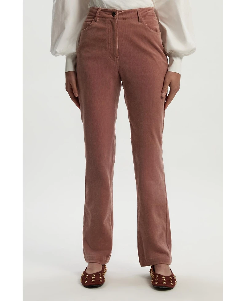 Karen Millen Women's Stretch Cord Kickflare Jean