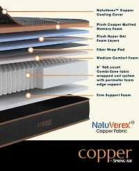 Spring Air Copper Hybrid Quilted 13.5" Medium Tight Top Mattress, California King
