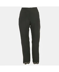 Pre-Owned Alexander Mcqueen Women's Lace Trim Crepe Trousers