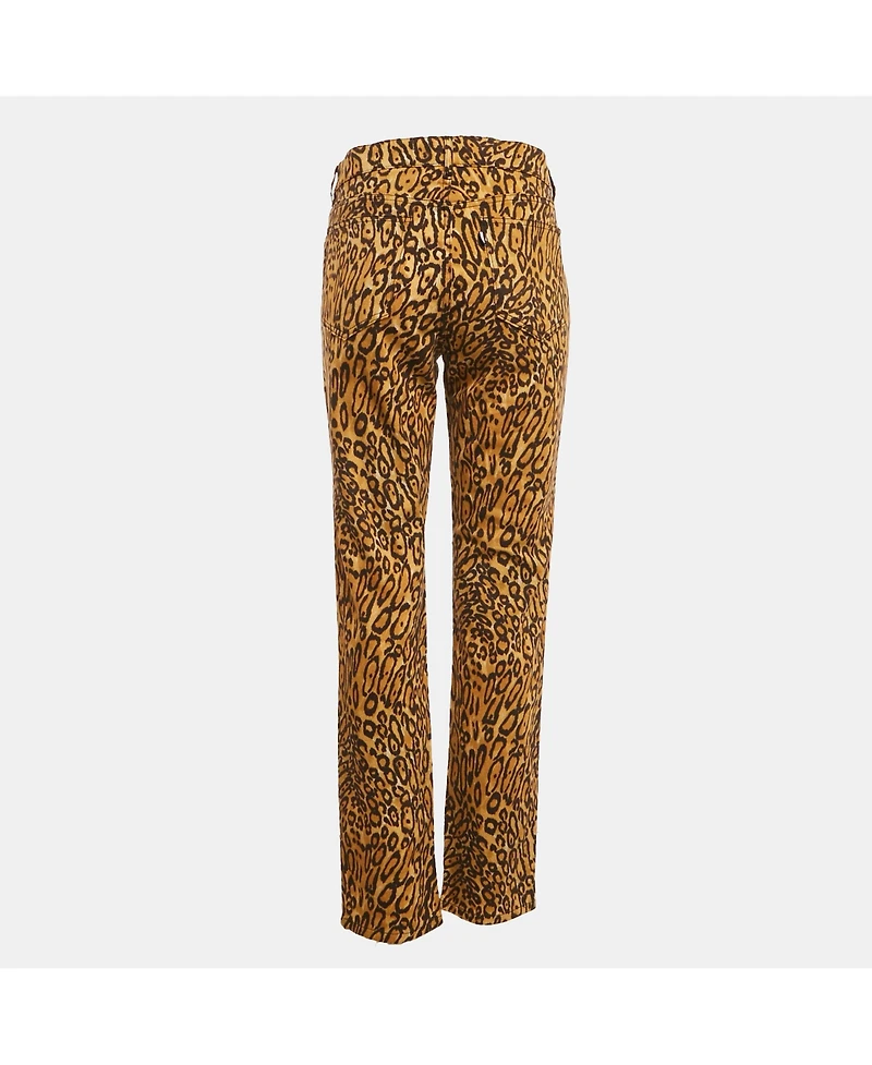 Pre-Owned Moschino Women's Couture Leopard Print Cotton Pants