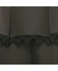 Pre-Owned Alexander Mcqueen Women's Cotton And Silk Lace Trim Wide Leg Trousers