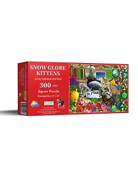 SunsOut Snow globe Kittens 300 piece Jigsaw Puzzle for Adults Christmas
