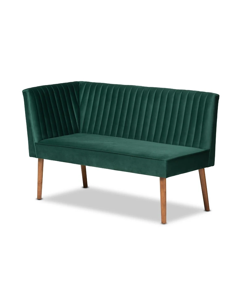 Baxton Studio Alvis 2-Pc. Wood Mid-Century Dining Nook Banquette Set