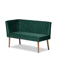 Baxton Studio Alvis 2-Pc. Wood Mid-Century Dining Nook Banquette Set