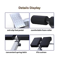 Artudatech Hyperextension Bench, 4-in-1 Roman Chair for Back & Core Training, 7-Level Adjustable, Home Gym Strength Trainer