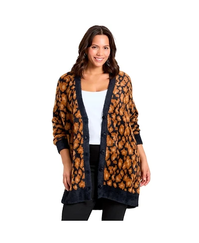 Avenue Women's Button Front Cozy Cardigan