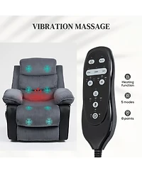 Homcom Power Lift Massage Chair Recliner with Heat for Elderly
