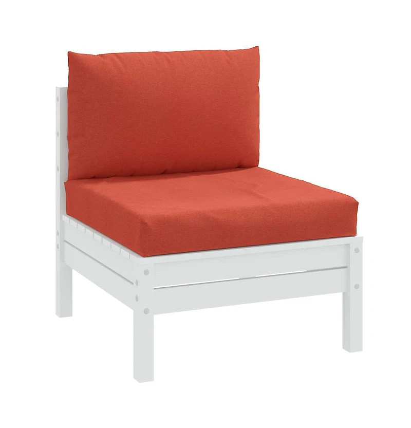 vidaXL Pallet Cushion Melange Red 100% Polyester Medium