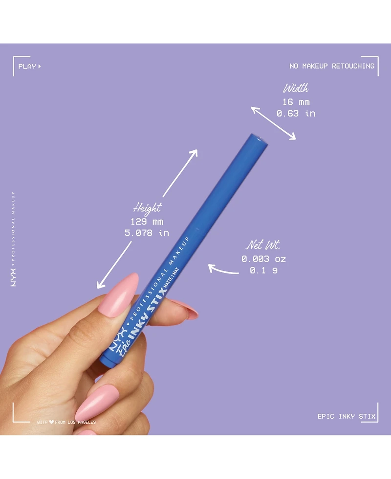 Nyx Professional Makeup Epic Inky Stix Mechanical Cream Gel Eyeliner, 0.003 oz.