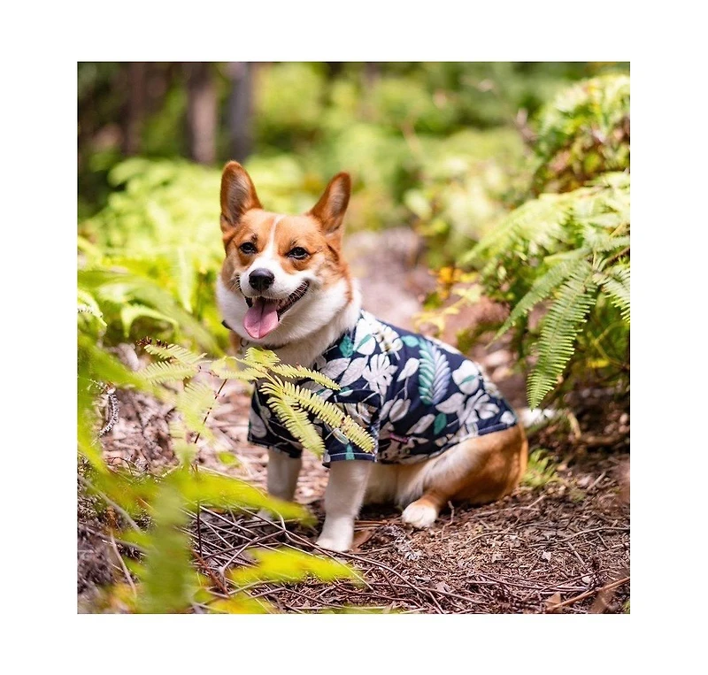 Parisian Pet Palm Leaves Camp Dog Shirt