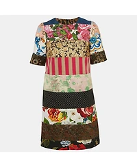 Pre-Owned Dolce & Gabbana Women's Multicolor Jacquard Panelled Mini Dress