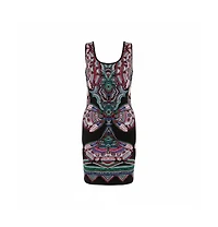 Pre-Owned Roberto Cavalli Women's Multicolor Lurex Jacquard Knit Sleeveless Dress