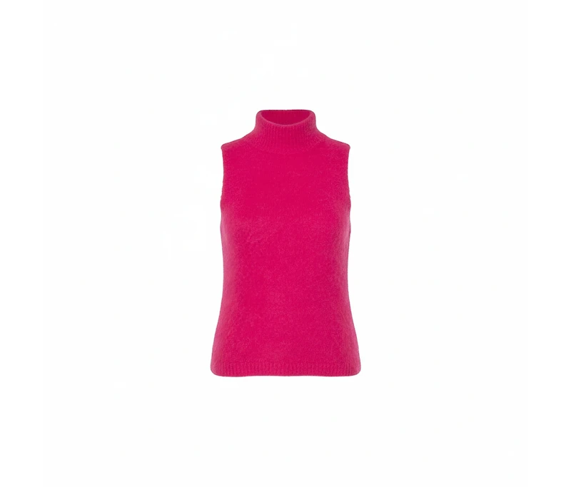 Pre-Owned Versace Women's Mohair High Neck Sleeveless Tank Top