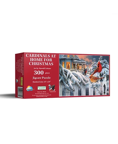 SunsOut Cardinals at home for Christmas 300 piece Jigsaw Puzzle for Adults Christmas