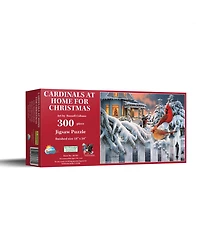 SunsOut Cardinals at home for Christmas 300 piece Jigsaw Puzzle for Adults Christmas