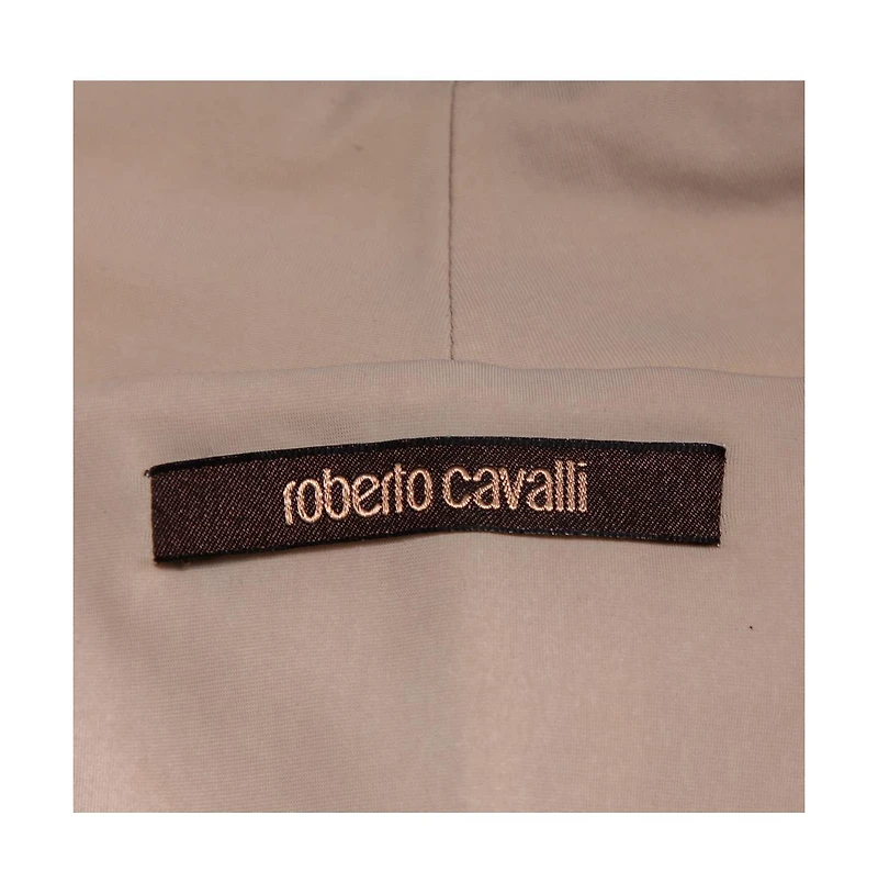 Pre-Owned Roberto Cavalli Women's Animal Printed Knit Drape Detail Tunic