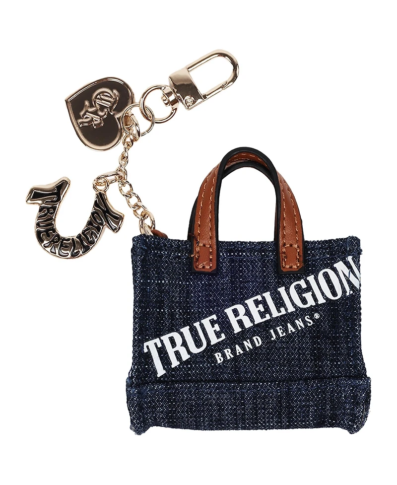 True Religion Mini Denim Tote Bag Charm