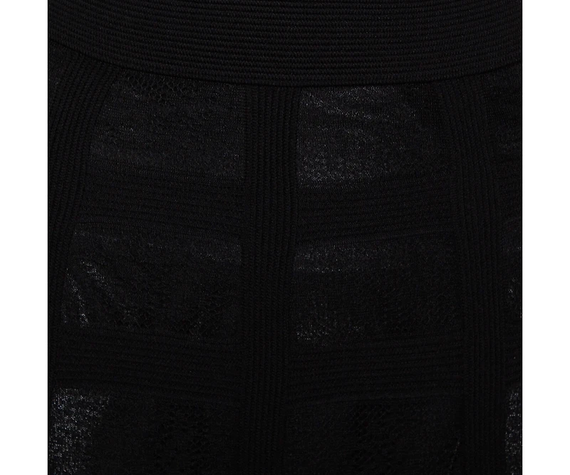 Pre-Owned Alexander Mcqueen Women's Patterned Silk Knit Midi Skirt