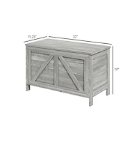 Slickblue Space-Saving Shoe Cabinet with Doors for Small Hallway