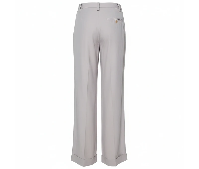 Pre-Owned Stella Mccartney Women's Ecru Silk Blend Wide Leg Trousers