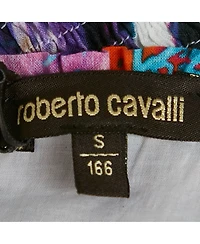 Pre-Owned Roberto Cavalli Women's White Floral Print Cotton Smock Detail Jumpsuit