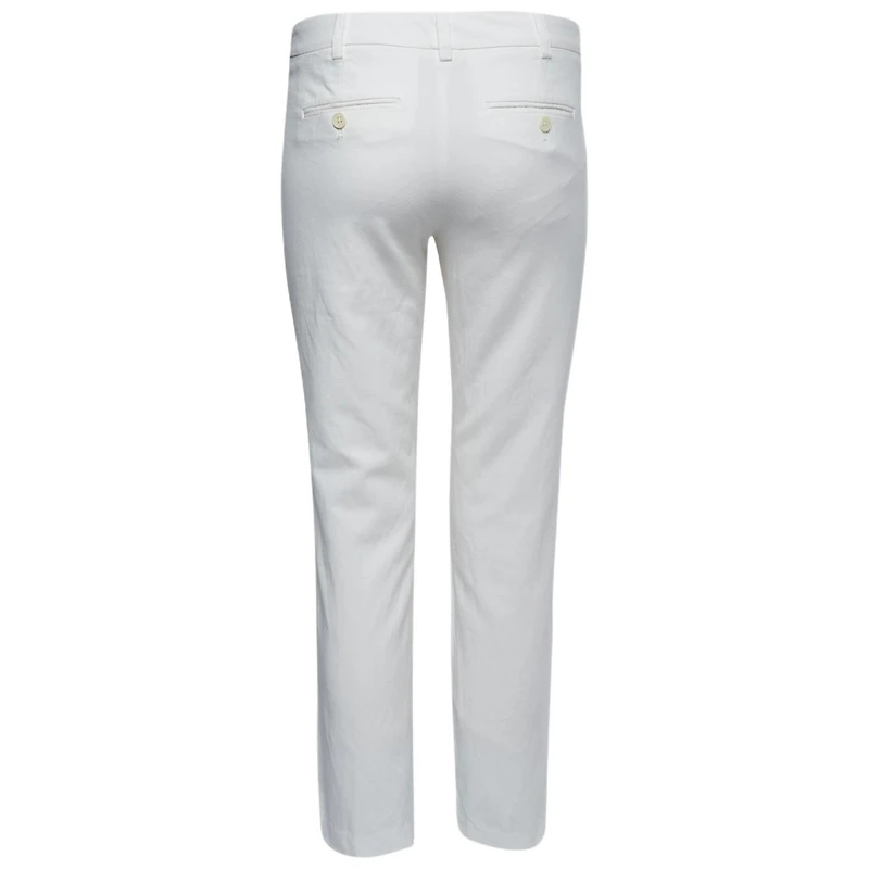 Pre-Owned Zadig & Voltaire Women's White Cotton Blend Trousers