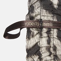 Pre-Owned Roberto Cavalli Women's Leopard Print Silk Drawstring Trousers