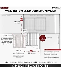 Rev-a-Shelf 18" Blind Corner Kitchen Cabinet Organizer w/ Soft-close, 5PSP-18SC-cr