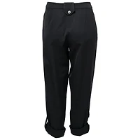 Pre-Owned Moschino Women's Black Crepe Cropped Trousers