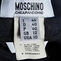 Pre-Owned Moschino Women's Cheap And Chic Black Cotton Tailored Trousers