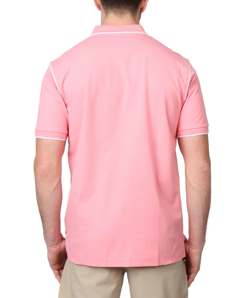 Tailorbyrd Men's Interlock Contrast Tipping Polo