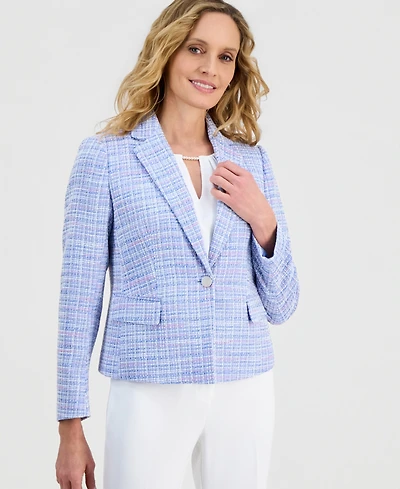 Kasper Women's Tweed One-Button Jacket