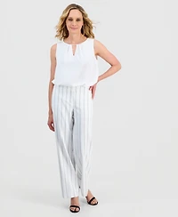 Kasper Women's Ava Striped Wide-Leg Pants