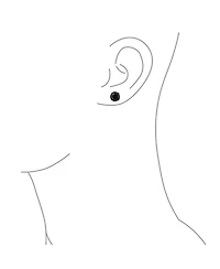 Bling Jewelry Classic Set of 2 Cz Cubic Zirconia Solitaire Stud Earrings Screwback Posts 9MM Sterling Silver