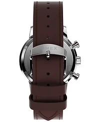 Timex Men's Chronograph Brown Leather Watch, 40mm