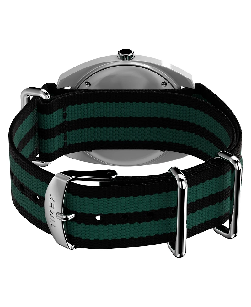 Timex Men's Quartz Analog Green Fabric Watch, 37mm