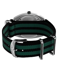 Timex Men's Quartz Analog Green Fabric Watch, 37mm