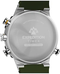 Timex Men's Quartz Analog Green Silicone Watch, 45mm