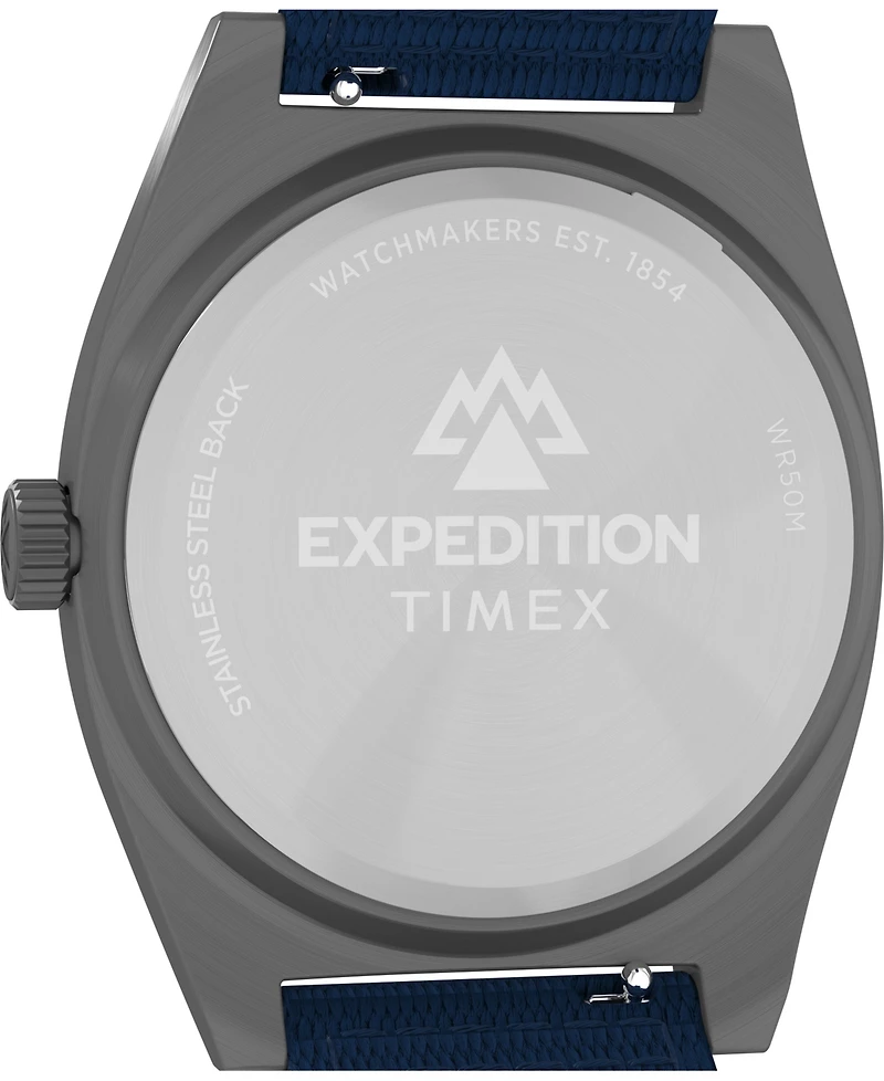 Timex Men's Quartz Analog Blue eco-conscious Fabric Watch, 39mm