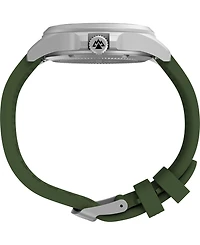 Timex Men's Quartz Analog Green Silicone Watch, 41mm
