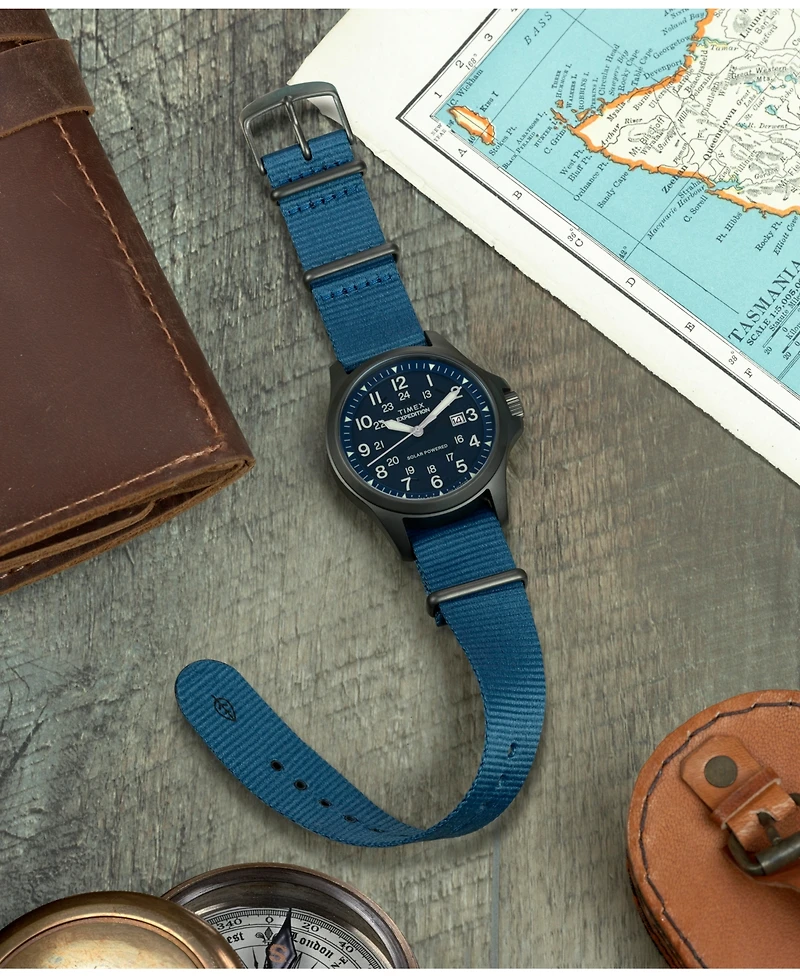 Timex Men's Quartz Analog Black eco-conscious Fabric Watch