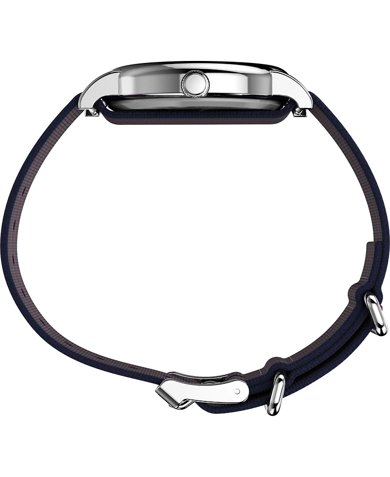 Timex Unisex Quartz Analog Blue Fabric Watch, 38mm