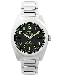 Timex Men's Quartz Analog Silver-Tone Stainless Steel Watch, 39mm