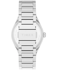 Timex Men's Quartz Analog Silver-Tone Stainless Steel Watch, 39mm