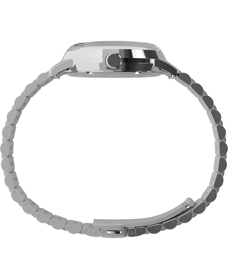 Timex Men's Quartz Analog Silver-Tone Stainless Steel Watch, 40mm