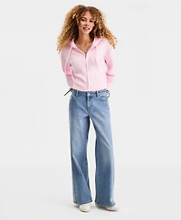 Celebrity Pink Juniors' Side Tie Wide-Leg Jeans