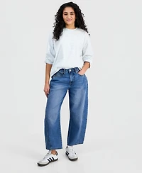 Celebrity Pink Juniors' High-Rise Barrel-Leg Jeans
