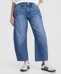 Celebrity Pink Juniors' High-Rise Barrel-Leg Jeans