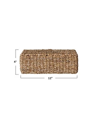 Storied Home Hand-Woven Seagrass Tissue Box Cover, Natural